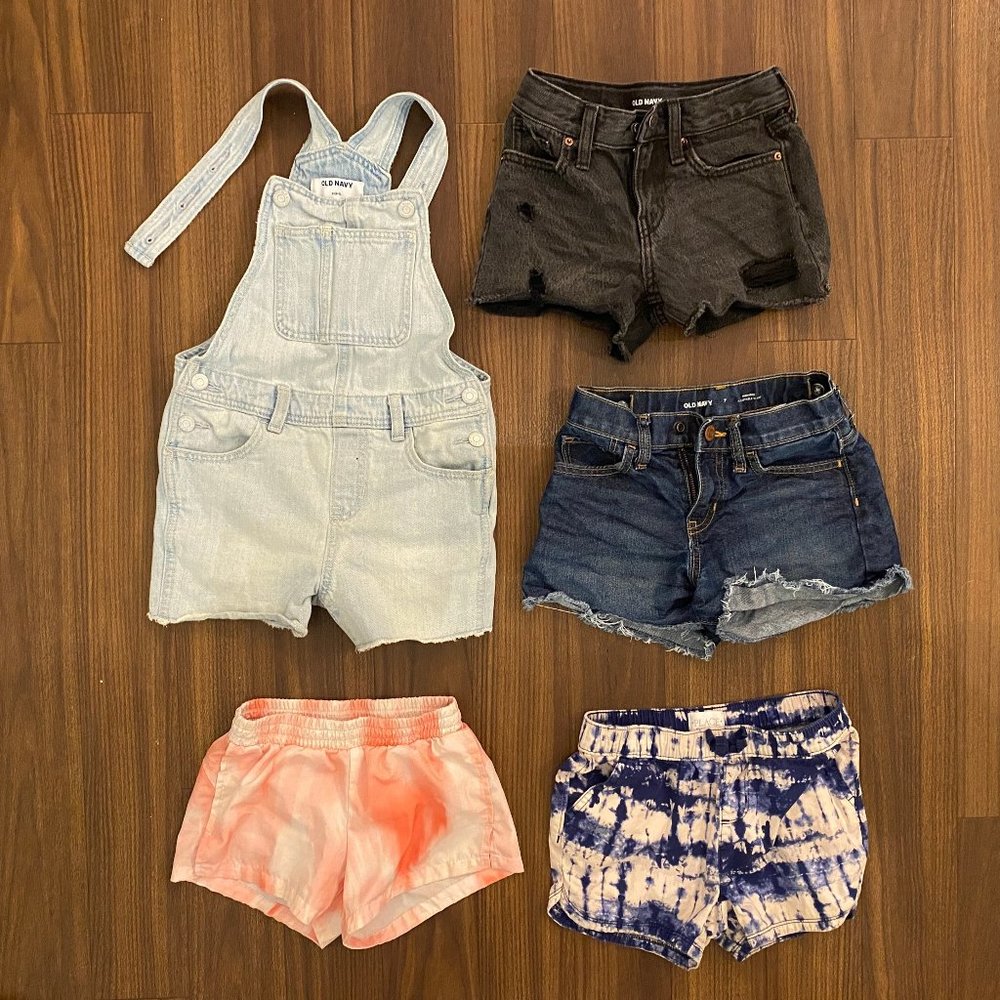 *SUMMER* Bundle of size 6/6-7 shorts plus overalls